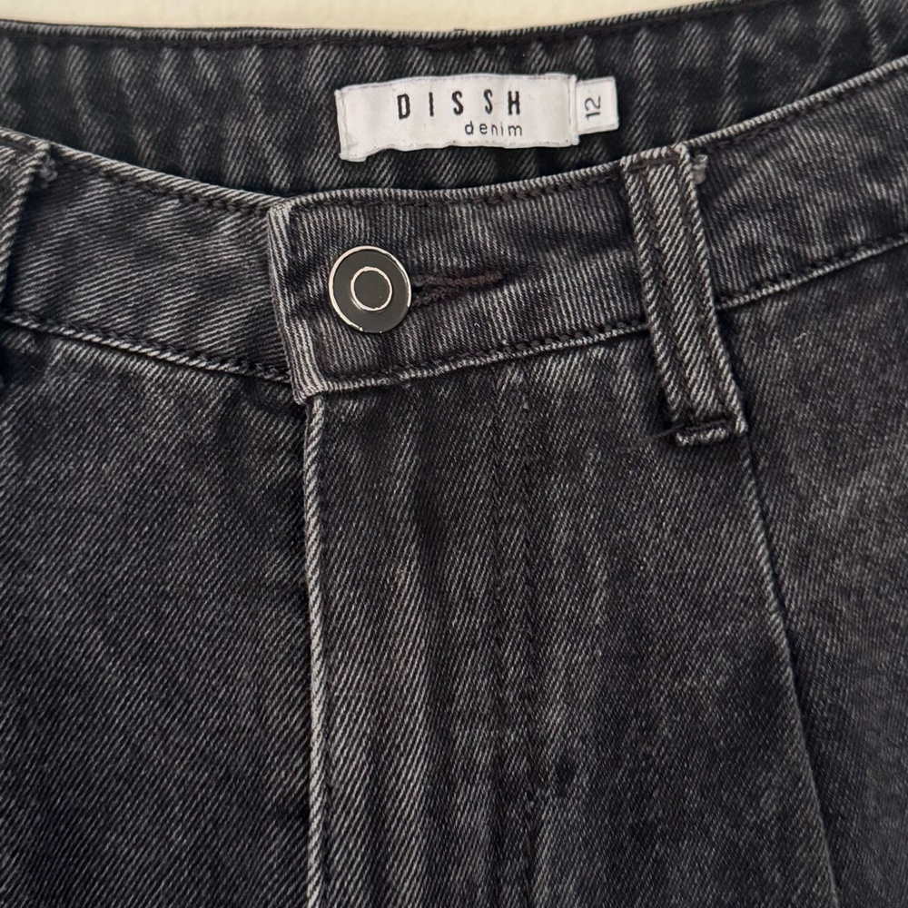 Black High Waist Barrel Jeans by Dissh - Picture 3 of 4